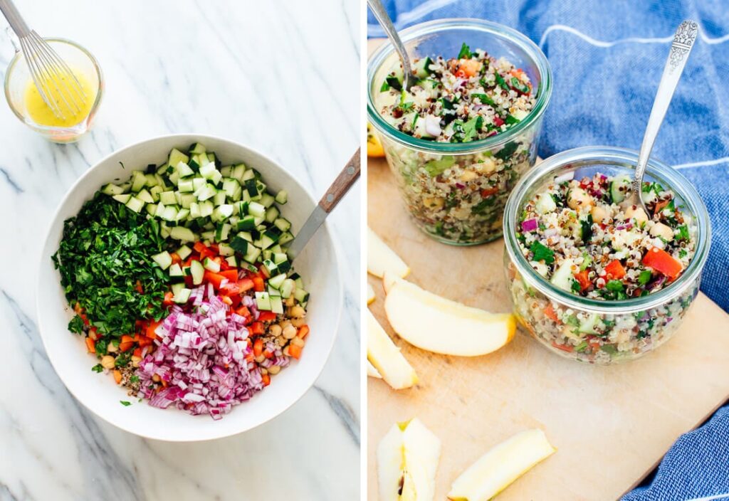 bowls-of-quinoa-salad quinoa salad recipes indian