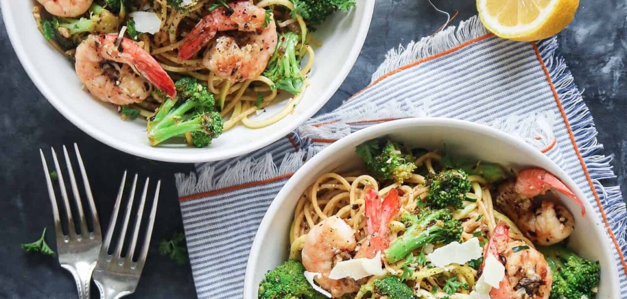 low carb high volume meal—zucchini noodle pasta