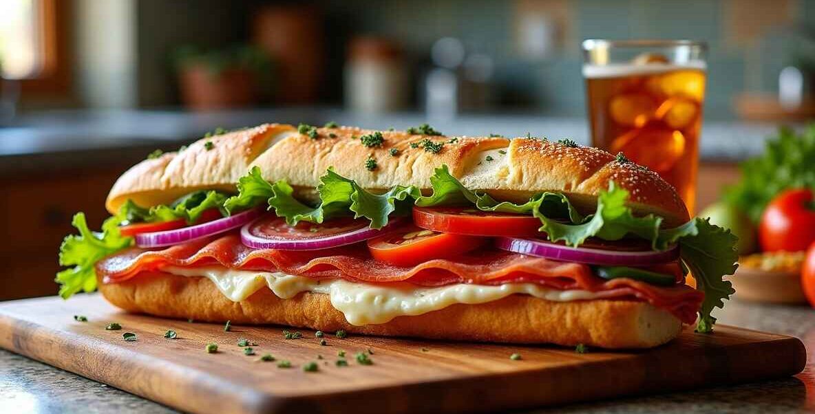 Chopped Italian Sandwich – stuffed with meats, cheese & veggies | Food Satisfy