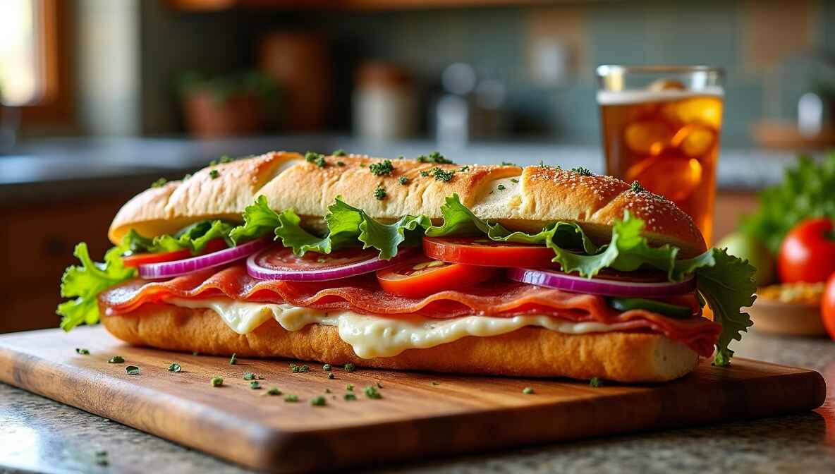 Chopped Italian Sandwich – stuffed with meats, cheese & veggies | Food Satisfy